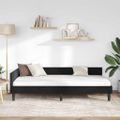vidaXL Rohový rám postele s čelnou doskou Čierny 90 cm x 190 cm Zamat