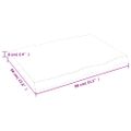 vidaXL Stolová doska tmavohnedá 80x60x(2-6)cm ošetrený masív hrany