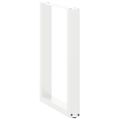 vidaXL Nohy k jedálenskému stolu v tvare U, 2 ks, biele, 50 x (72-73) cm, oceľové