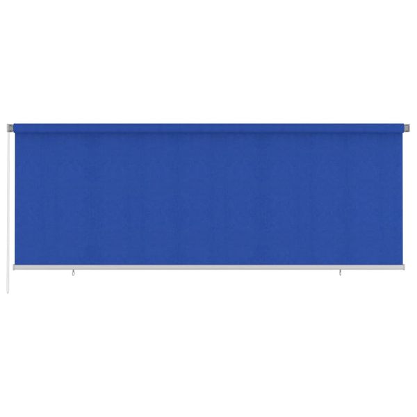 vidaXL Vonkajšia zatemňovacia roleta 400x140 cm modrá HDPE