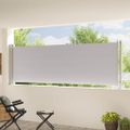 vidaXL Zaťahovacia bočná markíza na terasu 117x614 cm sivá