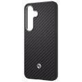Puzdro Samsung Enzo Aramid pre Samsung Galaxy S25+ Čierna-Strieborná