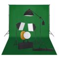 vidaXL Fotografické vybavenie so softboxami, pozadím a reflektorom