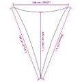 vidaXL Slnečná plachta 160 g/m² trojuholníková svetlosivá 5x7x7 m HDPE
