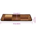 vidaXL Samolepiace nášľapy na schody 15 ks 65x21x4 cm hnedé