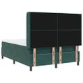 vidaXL Posteľ s pružinovým rámom Tmavozelená 140 x 190 cm Zamat