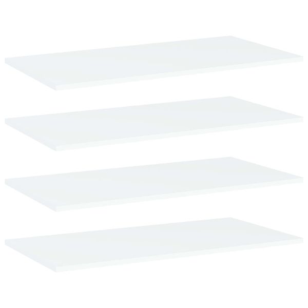 vidaXL Prídavné police 4 ks, biele 80x40x1,5 cm, kompozitné drevo
