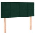 vidaXL Čelo postele s LED tmavozelené 80x5x78/88 cm zamat