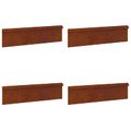 vidaXL Slimáková ohrada 4 ks 100 x 3,5 x 25 cm Hrdzavý