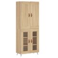 vidaXL Vysoká skrinka dub sonoma 69,5x34x180 cm spracované drevo