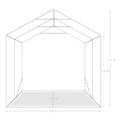 vidaXL Garážový stan zelený 2,4x2,4 m PVC