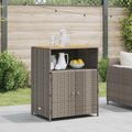 vidaXL Skrinkový Sivá 70 x 50 x 87 cm Polyester a Roly Rattan