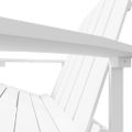vidaXL Záhradná stolička Adirondack s podnožkou HDPE biela