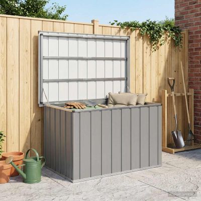 vidaXL Záhradný úložný box, sivý 109x67x65 cm