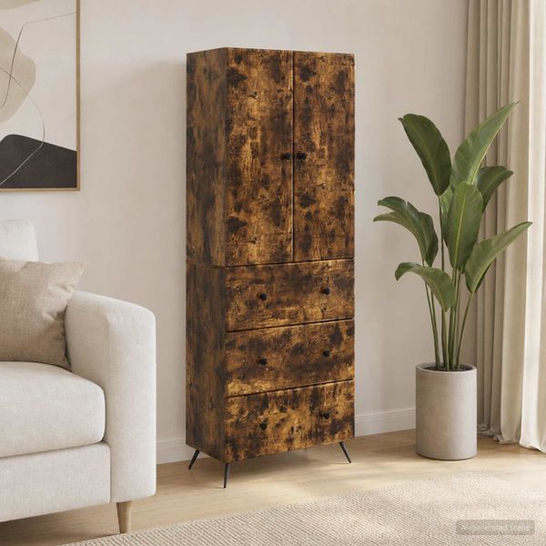 vidaXL Sada skríň 2 ks 66 x 34,5 x 90 cm Kompozitné drevo Dymový dub