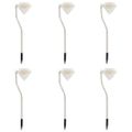 vidaXL Solárne záhradné LED svetlá 6 ks 9x7,8x29,5 cm