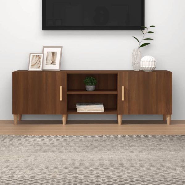 vidaXL TV skrinka hnedý dub 150x30x50 cm spracované drevo