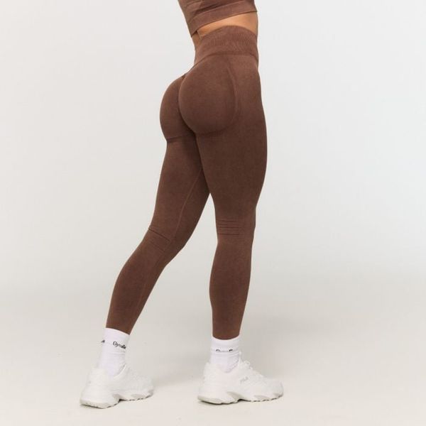 Dámske bezšvové legíny Fierce Brown - GymBeam, veľkosť S