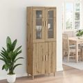 vidaXL Highboard Remeselný dub 69,5 x 34 x 180 cm