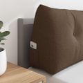 vidaXL Poduška na chrbát Hnedá 180 x 24 x 50 cm látka