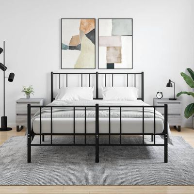 vidaXL Nočné stolíky 2 ks sivý dub sonoma 40x35x50 cm kompozitné drevo