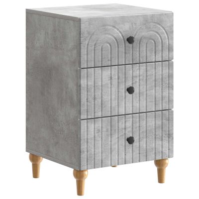 vidaXL Nočný stolík Betónovo sivá 43x 41 x 66,5 cm Kompozitné drevo