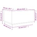 vidaXL Konferenčný stolík biely 60x50x35 cm borovicový masív