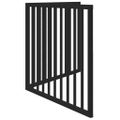 vidaXL Skladacia brána pre psa, 2 panely, čierna 160 cm, topoľové drevo
