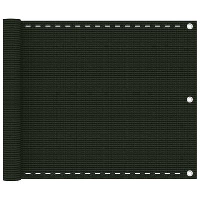 vidaXL Balkónová markíza tmavozelená 75x500 cm HDPE