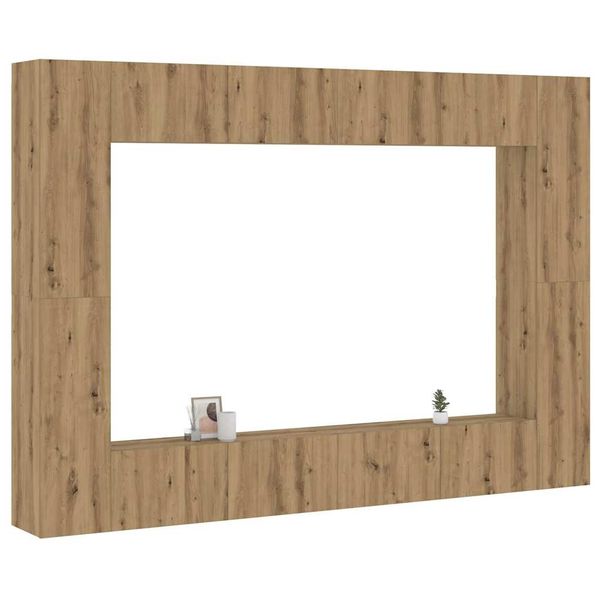 VidaXL 8 dielna súprava nástennej TV skrinky Artisan Oak