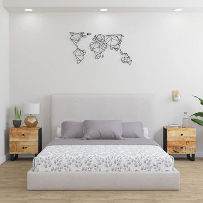 vidaXL Nočné stolíky 2 ks 40x33x46 cm masívne mangovníkové drevo