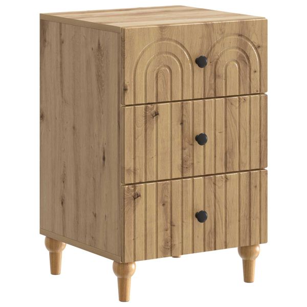 vidaXL Nočný stolík Dub artisan 43x 41 x 66,5 cm Kompozitné drevo