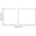 vidaXL Priehľadná plachta s okami 2x8 m Polyetylén