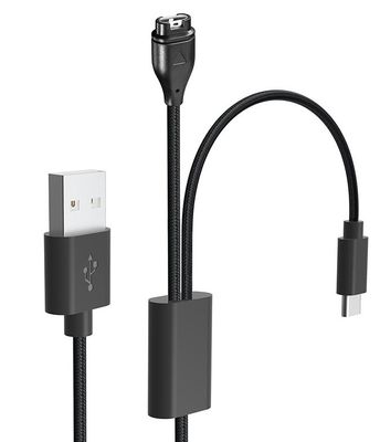 Tactical USB Nabíjací a Dátový Kábel 2v1 pre Garmin Fenix 7 + USB-C