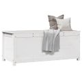 vidaXL Úložný box biely 110x50x45,5 cm masívna borovica