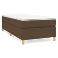 vidaXL Posteľný rám s boxspringom tmavohnedá 100x200 cm látka