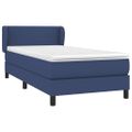 vidaXL Posteľný rám boxspring s matracom modrý 90x200 cm látka