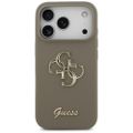 Guess Silicone Big 4G Script puzdro pre iPhone 17 Pro hnedá