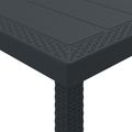 vidaXL Záhradný stôl Antracit 250 x 100 x 73 cm polyratan