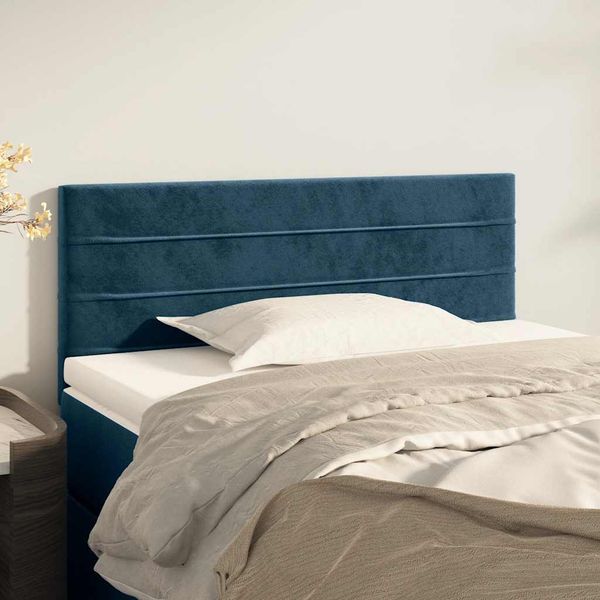 vidaXL Čelo postele tmavomodré 90x5x78/88 cm zamat