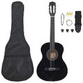 vidaXL 8dielna klasická gitarová sada pre začiatočníkov čierna 3/4 36"