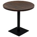 vidaXL Bistro stolík, MDF a oceľ, okrúhly, 80x75 cm, tmavý popolový