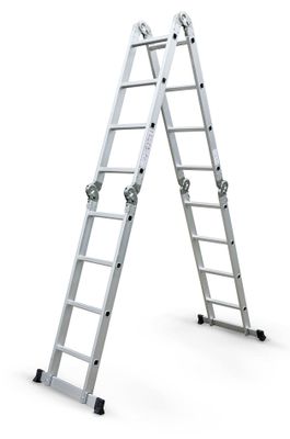 Hlinený rebrík G21 GA-SZ-4x4-4,6M multifunkčný + podlážka