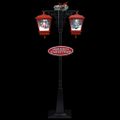 vidaXL Vianočná pouličná lampa so Santom čierno-červená 81x40x188 cm PVC