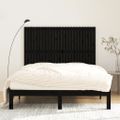 vidaXL Nástenné čelo postele čierne 159,5x3x110 cm masívna borovica