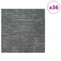vidaXL Kobercová dlaždica Skalný šedý 50 x 50 cm 36 ks PP a Bitúmen