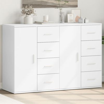 vidaXL Komody 2 ks biele 59x39x80 cm kompozitné drevo