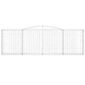 vidaXL Oblúkové gabionové koše 9 ks 400x30x120/140 cm pozink. železo