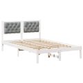 vidaXL Rám postele Svetlosivá 120 x 190 cm Masívne borovicové drevo