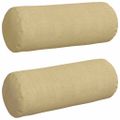 vidaXL Podložkové vankúše 2 pcs Šedá zelená Ø 25 x 70 cm